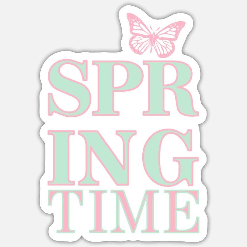 Spring Time - Spring is here! Sticker size S (10 x 10 cm)