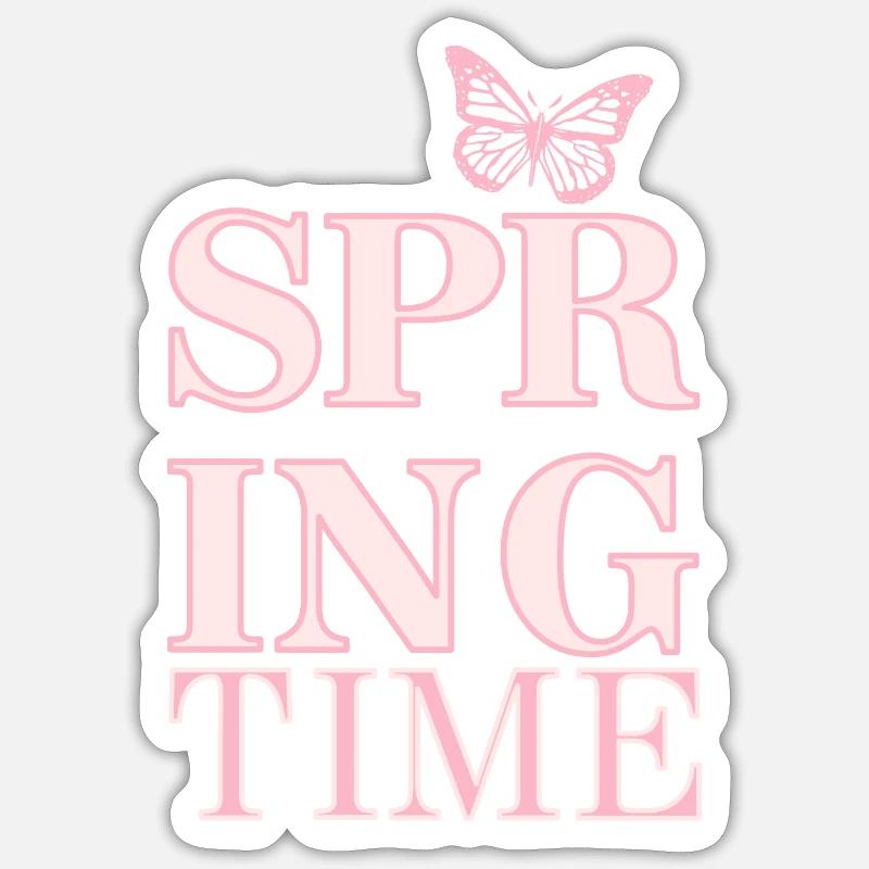 Spring Time - Spring is here! Sticker size S (10 x 10 cm)