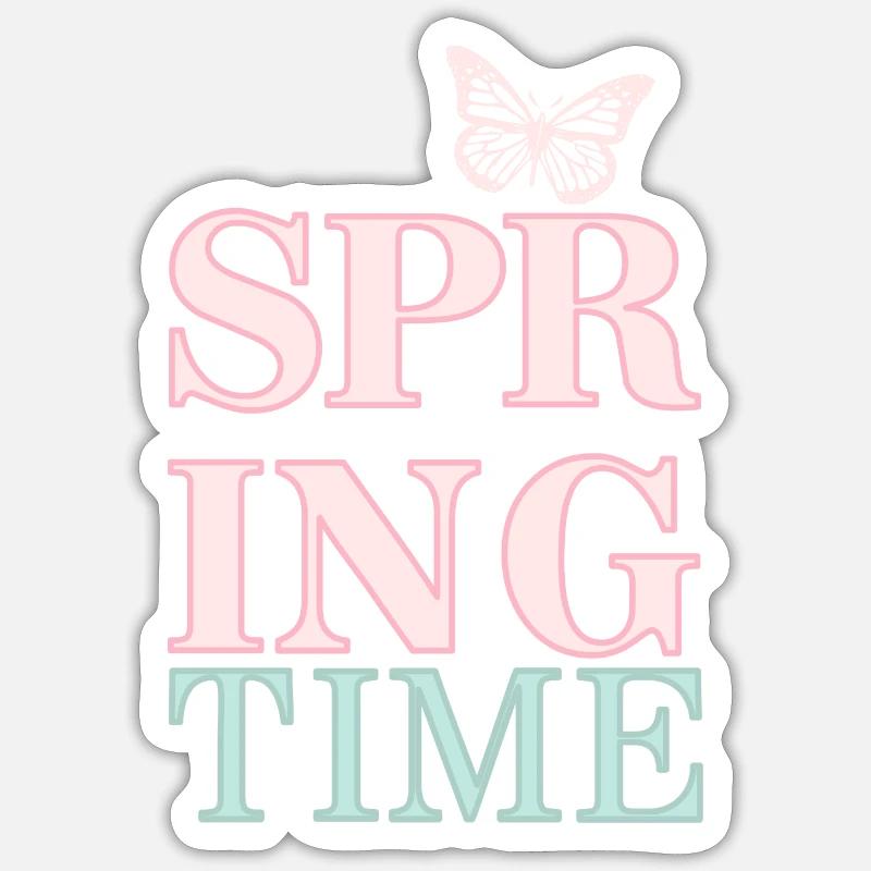 Spring Time - Der Frühling ist da! Sticker Größe S (10 x 10 cm)