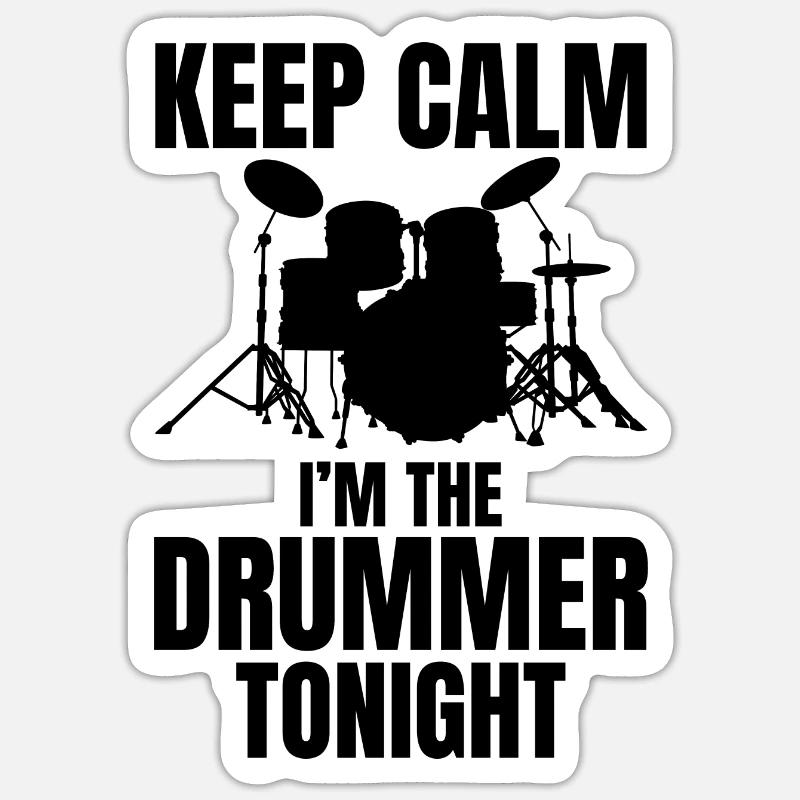Citation du batteur - Sticker taille S (10 x 10 cm) - blanc mat