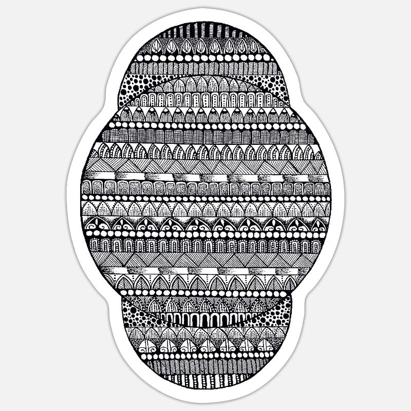 Modèle 9 - Sticker taille S (10 x 10 cm) - blanc mat