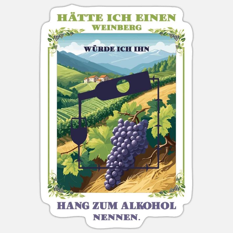Penchant for alcohol - Sticker size S (10 x 10 cm) - white matte
