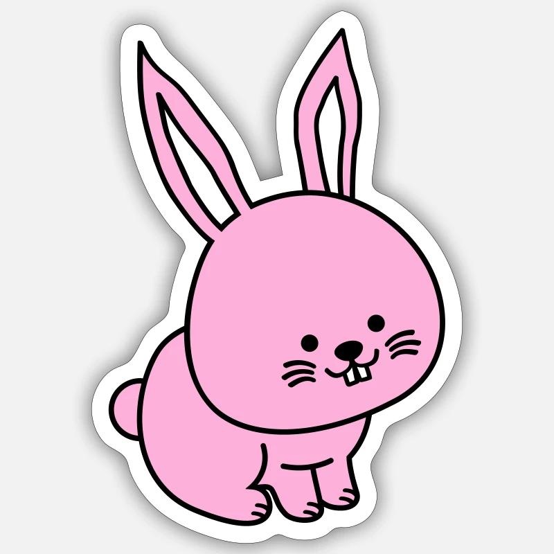 hare - Sticker size S (10 x 10 cm) - white matte