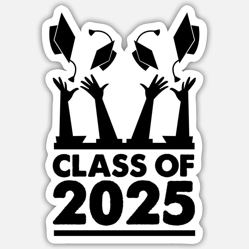 Classe de 2025 - Sticker taille S (10 x 10 cm) - blanc mat