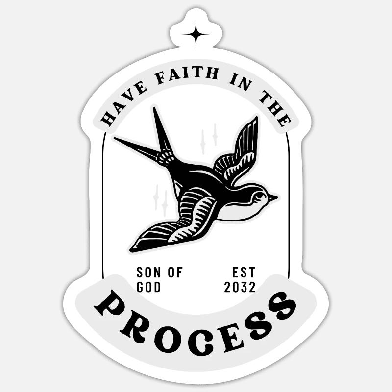 progress - Sticker Größe S (10 x 10 cm) - Mattweiß