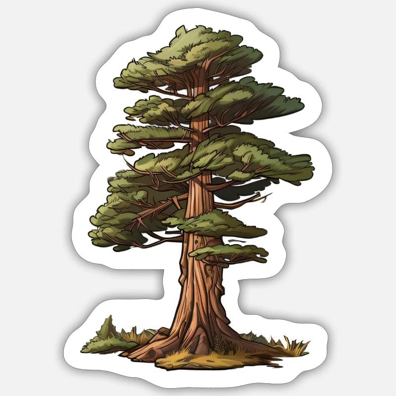 Pine - Sticker size S (10 x 10 cm) - white matte