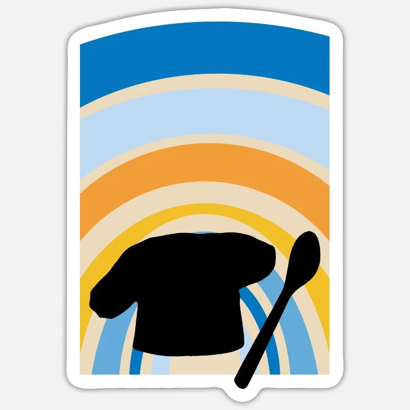 Backen Backwaren Bäckerei - Sticker Größe S (10 x 10 cm) - Mattweiß