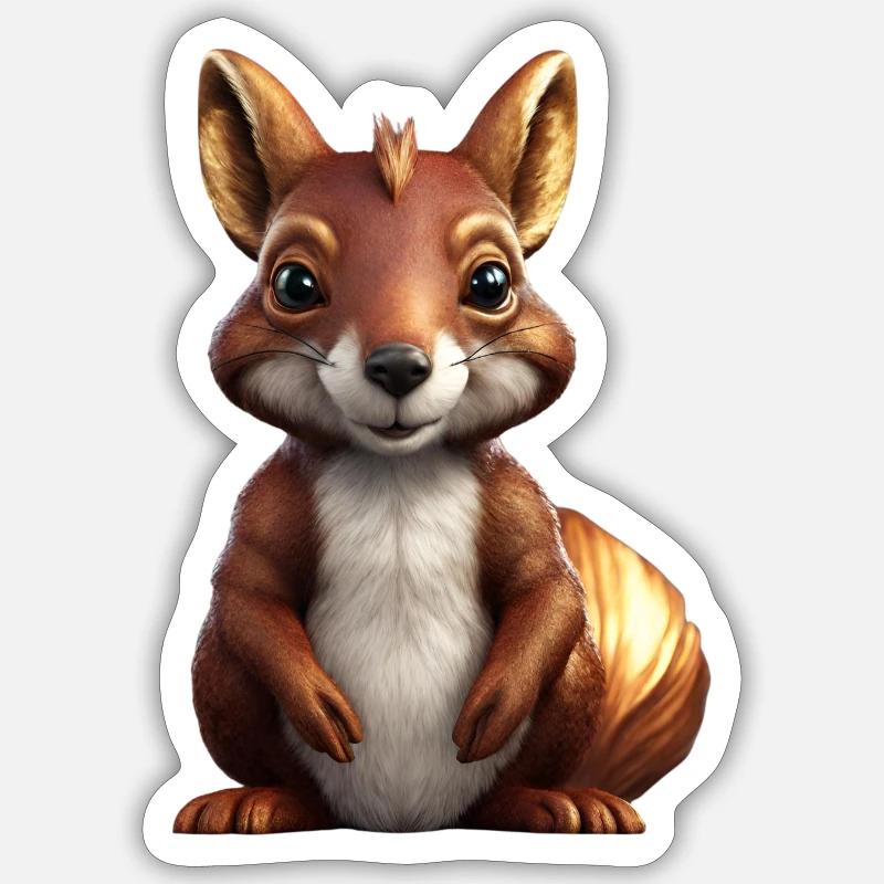 Écureuil Sticker taille S (10 x 10 cm)