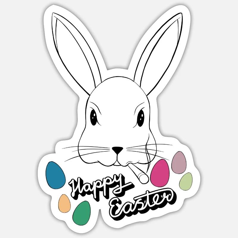 Frohe Ostern Sticker Größe S (10 x 10 cm)