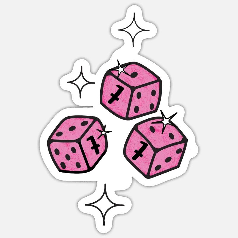 Three Seven Dice - Sticker size S (10 x 10 cm) - white matte