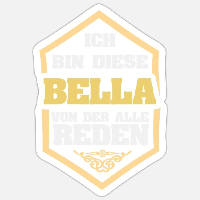 Bella - Sticker Größe S (10 x 10 cm) - Mattweiß