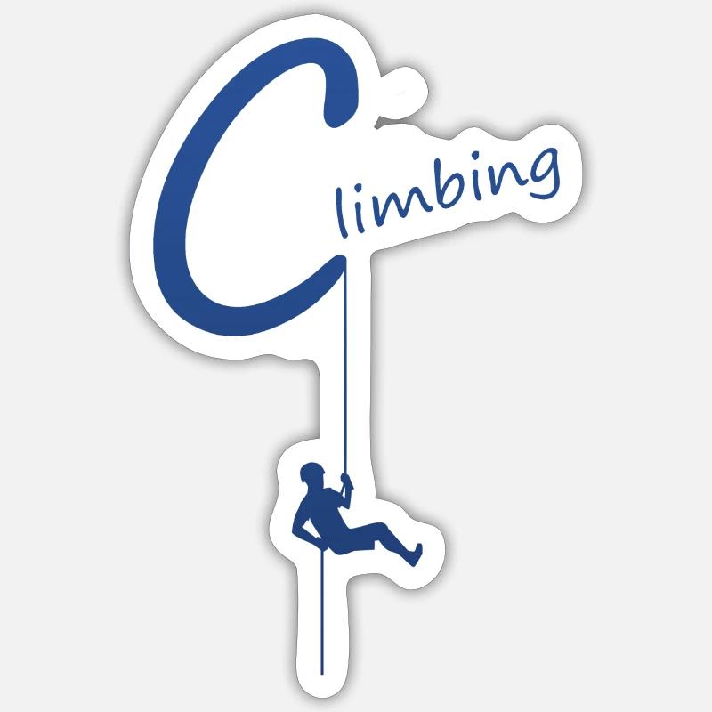 climbing - Sticker Größe S (10 x 10 cm) - Mattweiß