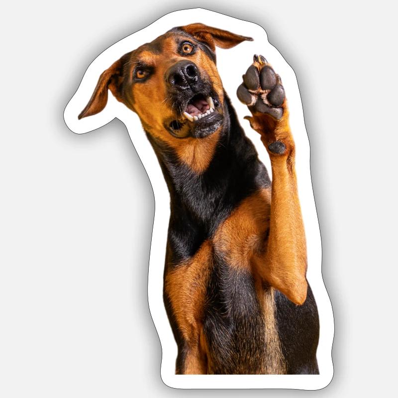 Salut! - Sticker taille S (10 x 10 cm) - blanc mat