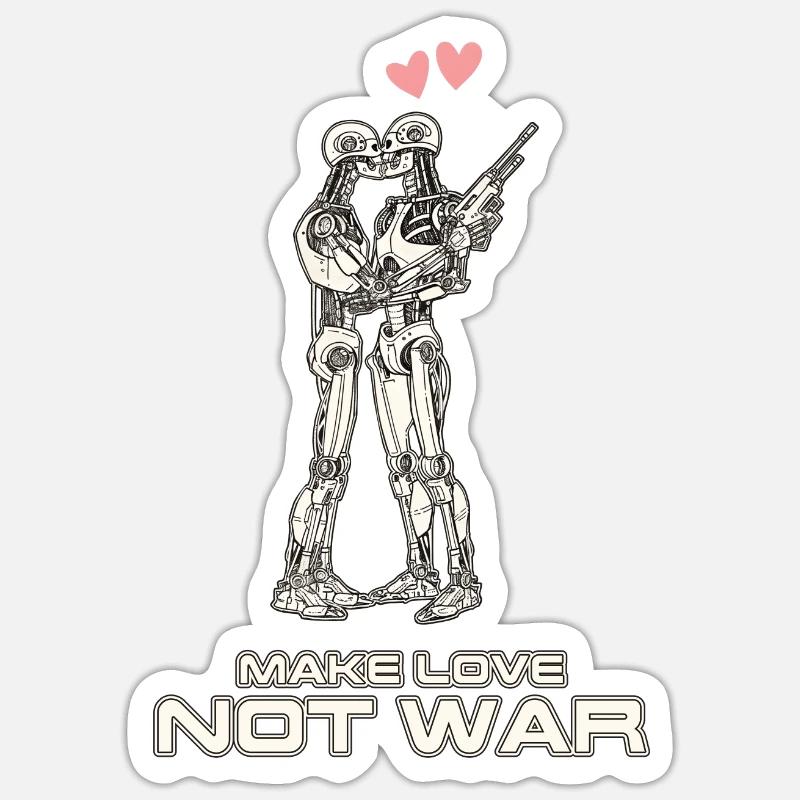 Make Love not war Sticker Größe S (10 x 10 cm)