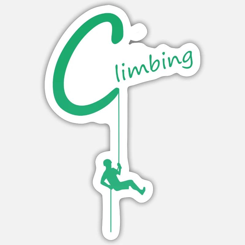 Climbing - Sticker Größe S (10 x 10 cm) - Mattweiß