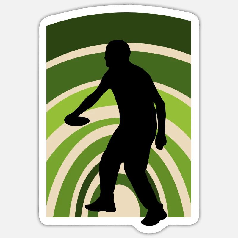 Frisbee Disc Golfer Sticker size S (10 x 10 cm)