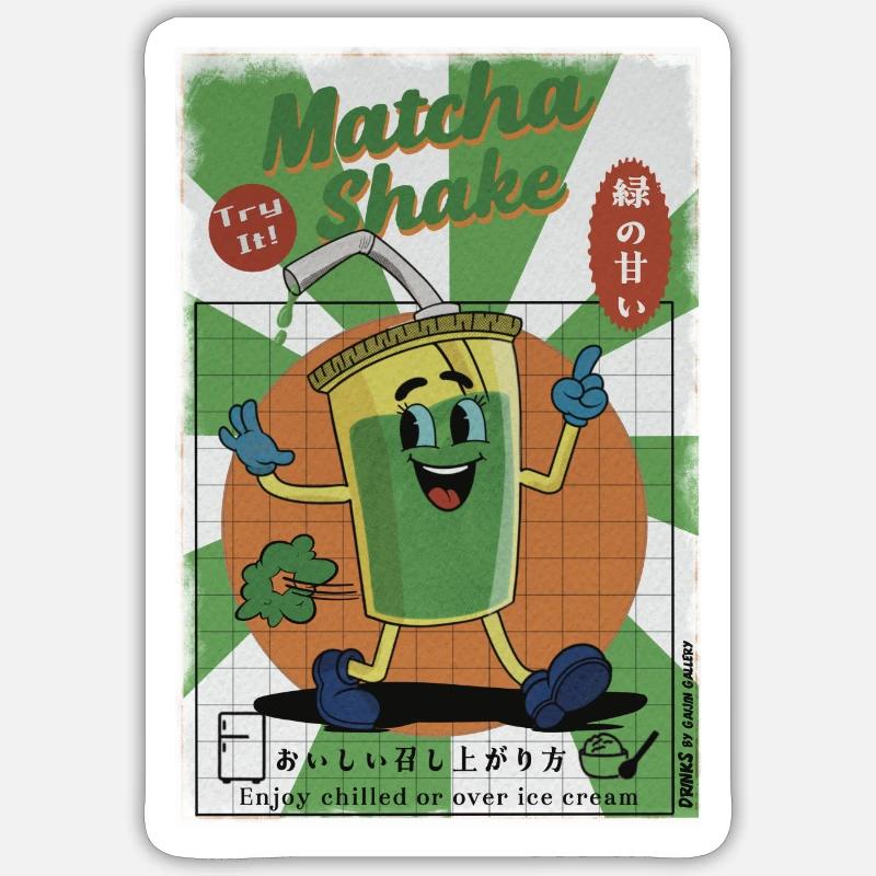 Matcha Shake - Try it! Sticker Größe S (10 x 10 cm)
