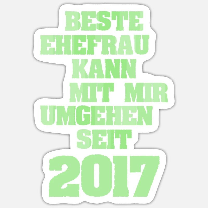 Ehefrau 2017 - Sticker Größe S (10 x 10 cm) - Mattweiß