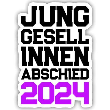 Hen Party 2024 Hen - Sticker size S (10 x 10 cm) - white matte - Front