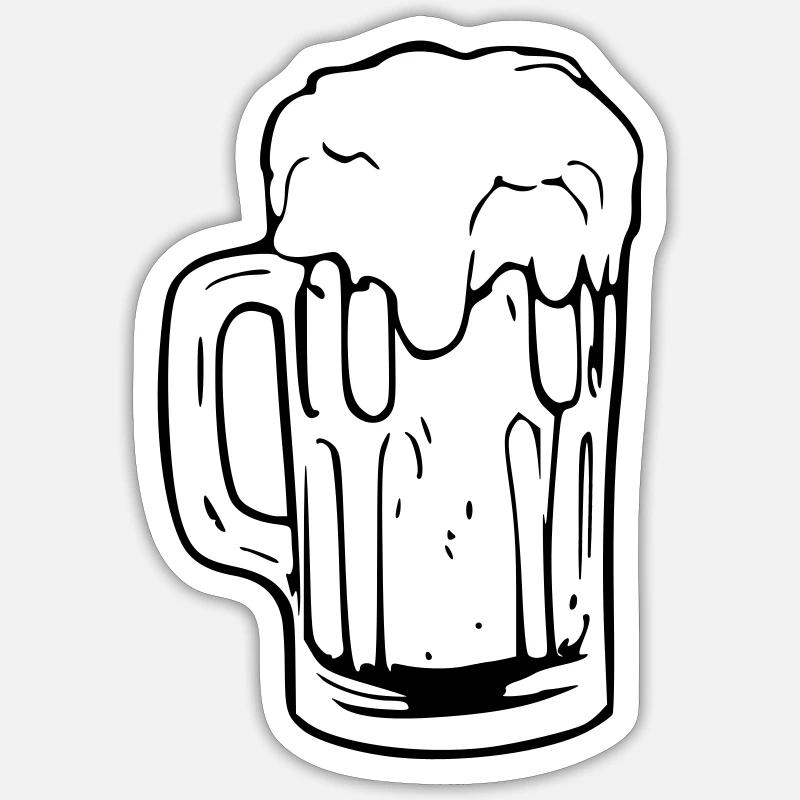 Bierlaune Design - Sticker Größe S (10 x 10 cm) - Mattweiß