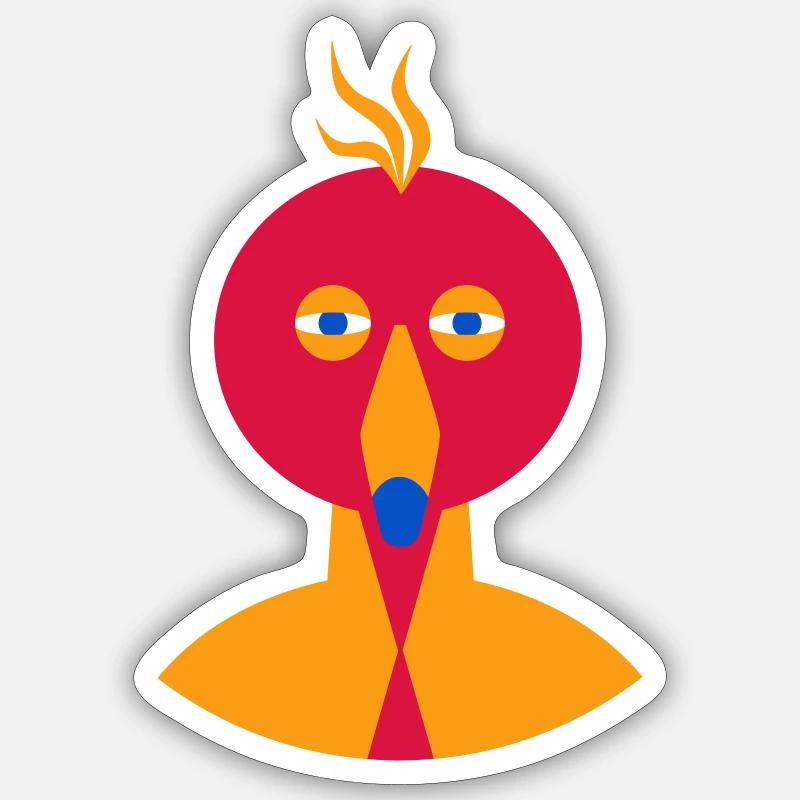 Sunny Phoenix - Sticker Größe S (10 x 10 cm) - Mattweiß