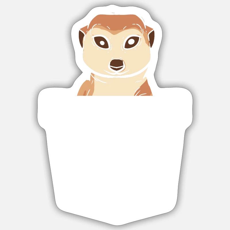 Meerkat - Sticker size S (10 x 10 cm) - white matte