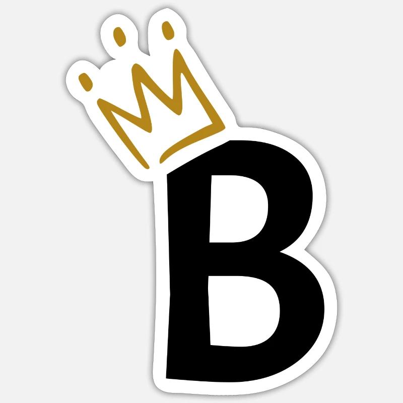 Buchstabe B - Anfangsbuchstabe B Sticker Größe S (10 x 10 cm)