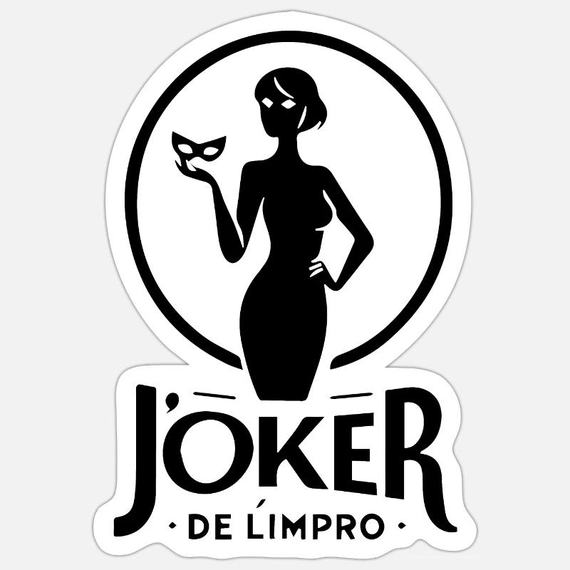 jocker de l'impro - theatre improvisation tshirt Sticker taille S (10 x 10 cm)