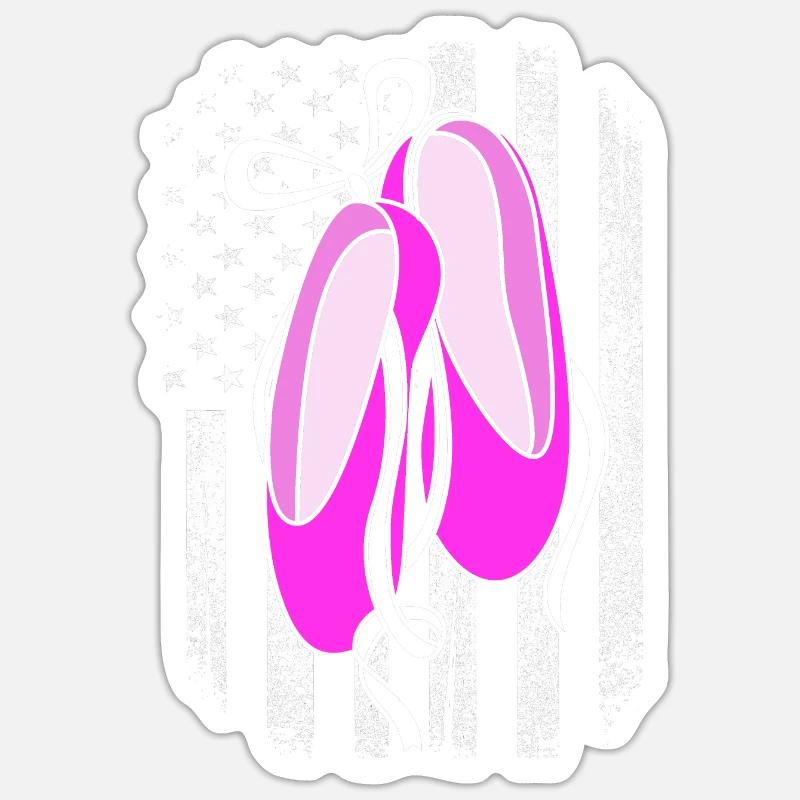 Danseuse de ballet - Sticker taille S (10 x 10 cm) - blanc mat