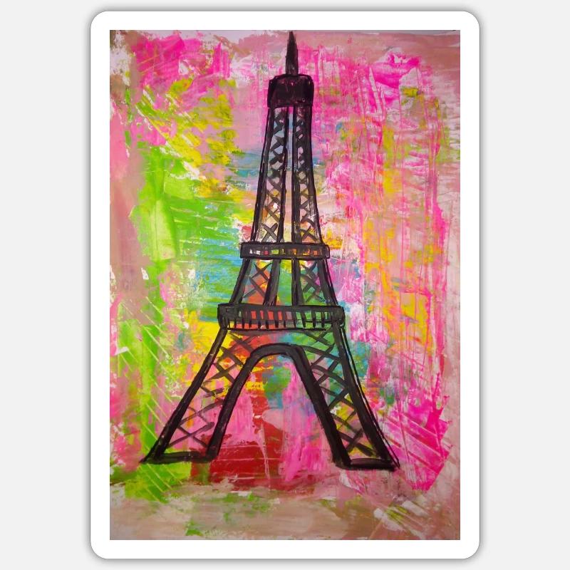 Paris - Sticker taille S (10 x 10 cm) - blanc mat