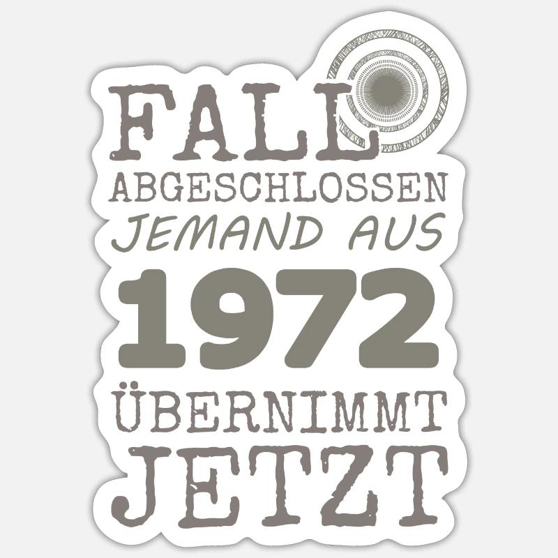 1972 - Sticker taille S (10 x 10 cm) - blanc mat