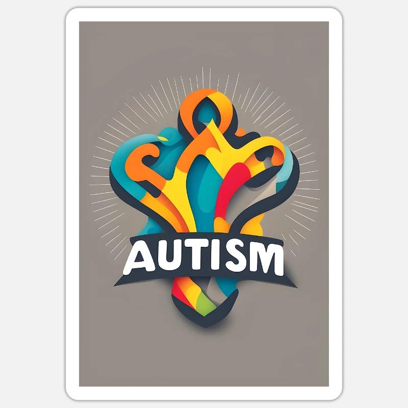 Autism severity - Sticker size S (10 x 10 cm) - white matte