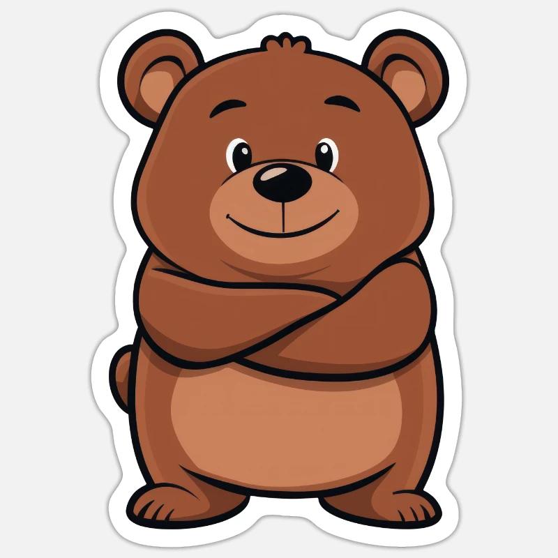 Bear Cute - Sticker size S (10 x 10 cm) - white matte