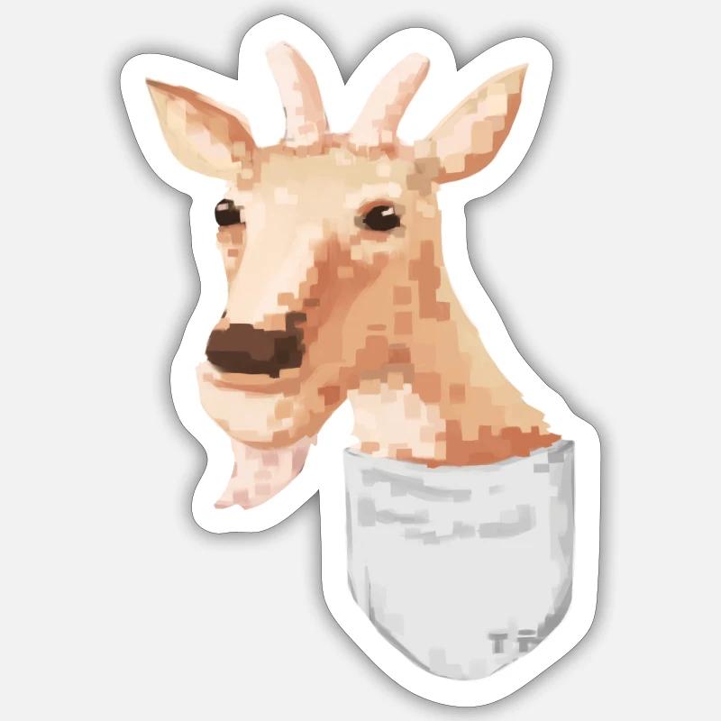 Die Taschenziege Sticker Größe S (10 x 10 cm)