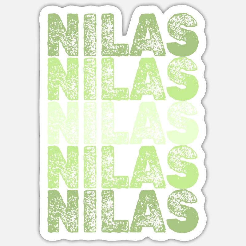 Nilas - Sticker size S (10 x 10 cm) - white matte