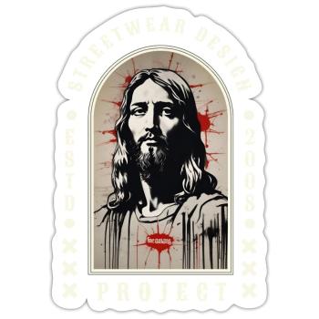 STREETWEAR DESIGN PROJECT 2 - Sticker size S (10 x 10 cm) - white matte - Front