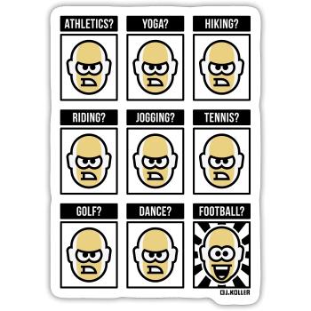Nothing Beats Football! (Fußballfan / POS / 3C) - Sticker Größe S (10 x 10 cm) - Mattweiß - Vorne