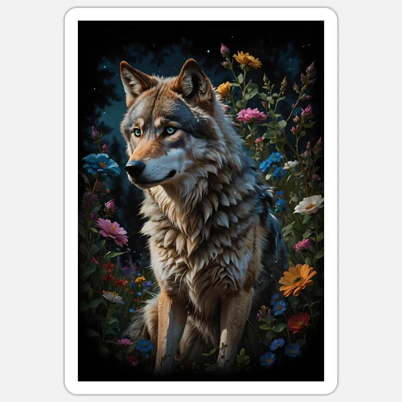 Wolf Sticker Größe S (10 x 10 cm)