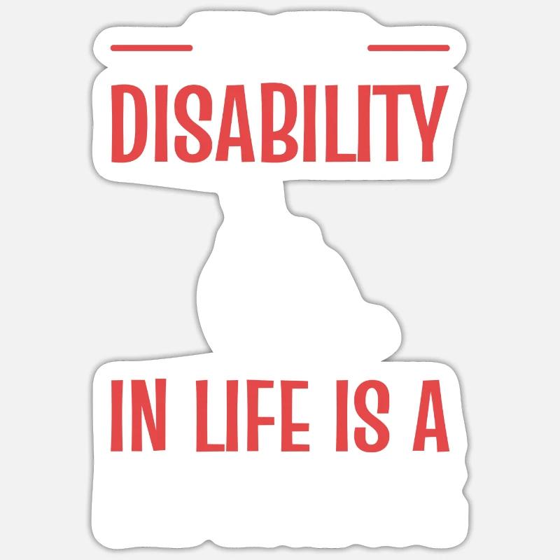 Fauteuil roulant - Sticker taille S (10 x 10 cm) - blanc mat