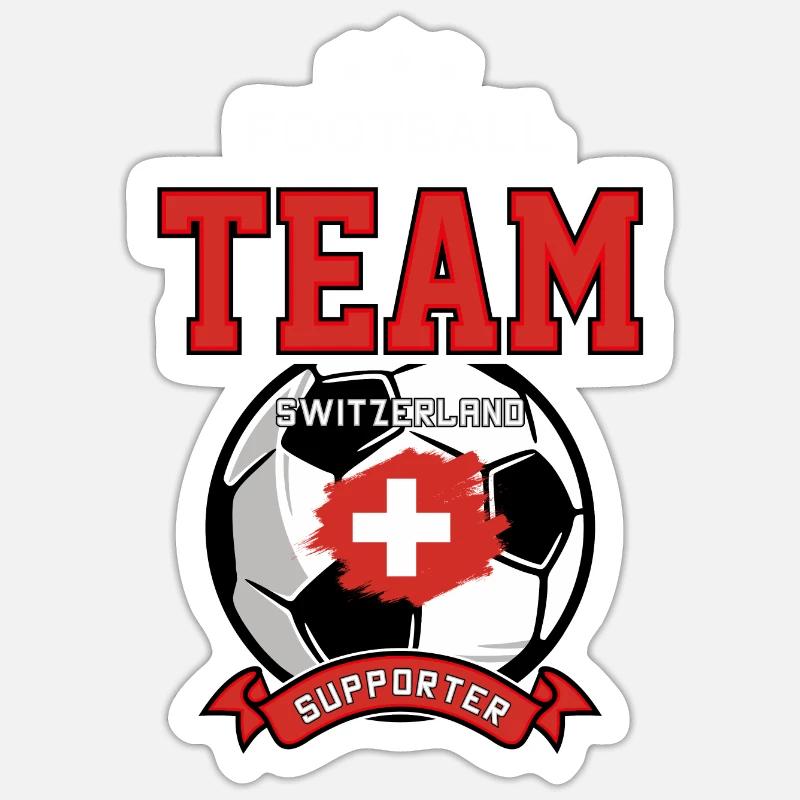 Suisse - Sticker taille S (10 x 10 cm) - blanc mat