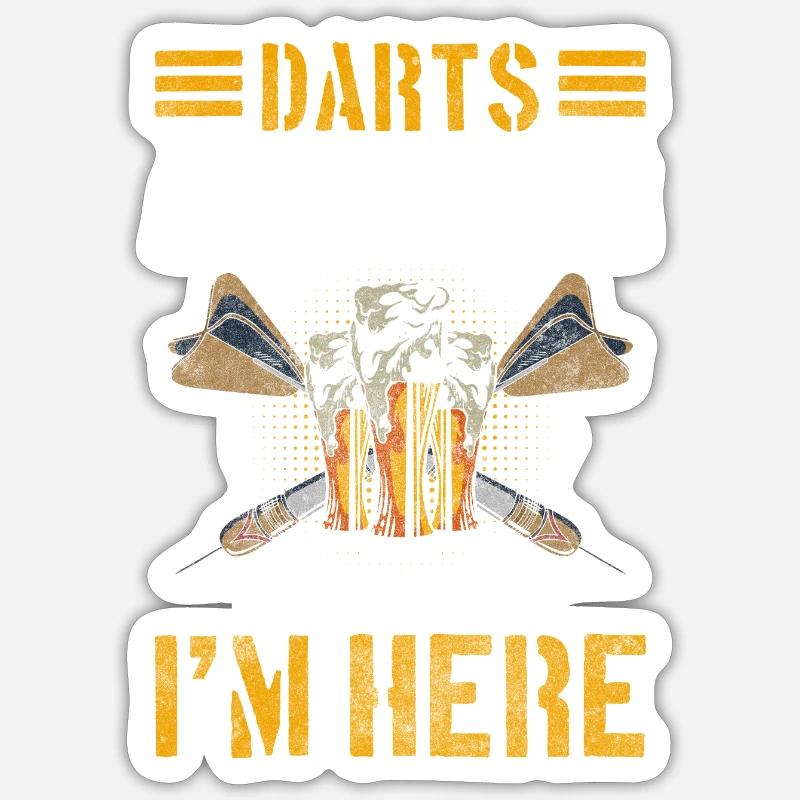 Darts Target Competition - Sticker size S (10 x 10 cm) - white matte
