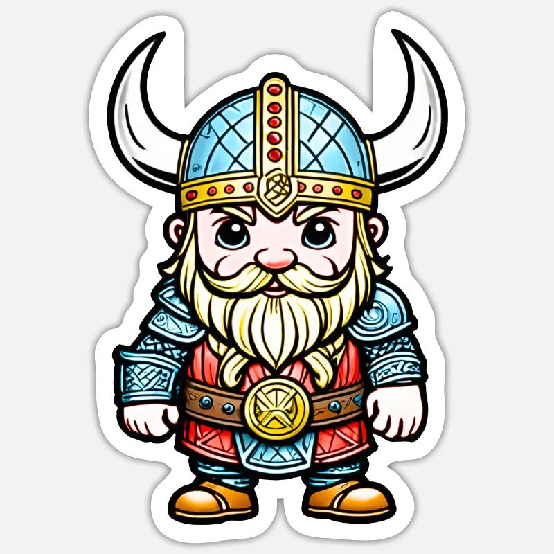 Kleiner Wikinger Sticker Größe S (10 x 10 cm)