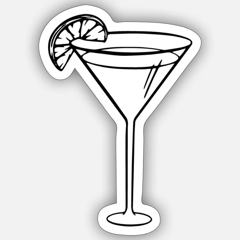 Martini - Sticker taille S (10 x 10 cm) - blanc mat