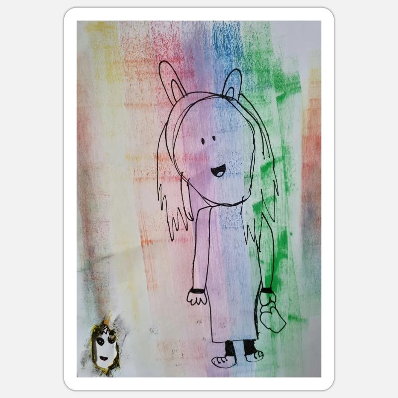 Comic - Sticker Größe S (10 x 10 cm) - Mattweiß