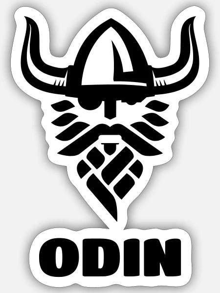 Odin - Sticker Größe S (10 x 10 cm) - Mattweiß
