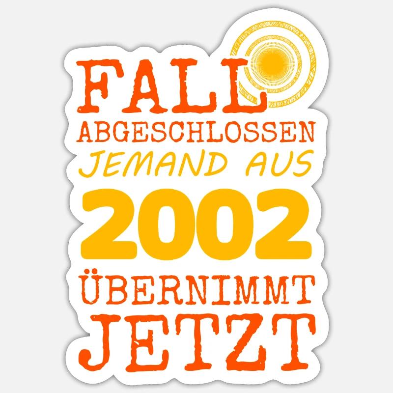 2002 2002 - Sticker Größe S (10 x 10 cm) - Mattweiß