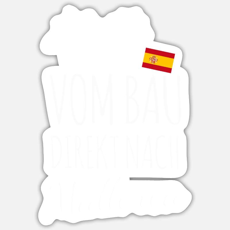 Construction workers in Mallorca Sticker size S (10 x 10 cm)