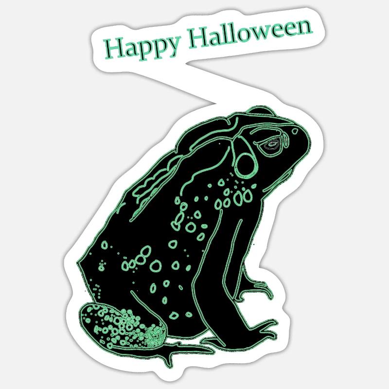 Halloween Toad Sticker size S (10 x 10 cm)