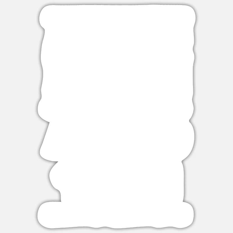 Né en 1971 - Sticker taille S (10 x 10 cm) - blanc mat