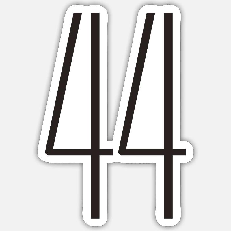 44 - Sticker Größe S (10 x 10 cm) - Mattweiß
